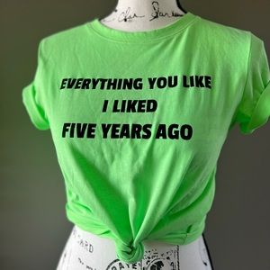 SiNSAY Tee Neon Green -Size XS